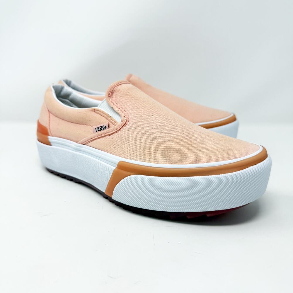 Vans Coral Canvas Platform Slip On Sneakers Women's Size 9 EUC